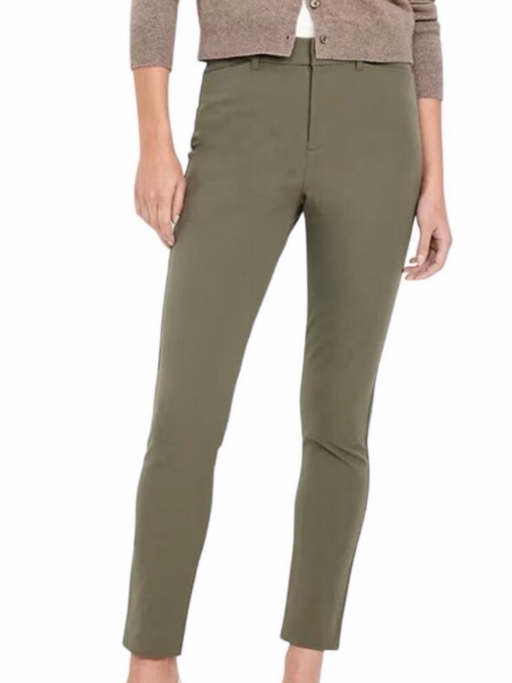 Old Navy High Waisted Pixie Skinny Pant - Olive Green Sz 2